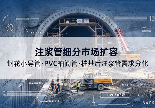 贡觉注浆管细分市场扩容，隧道钢花小导管、PVC 袖阀管、桩基后注浆管需求分化